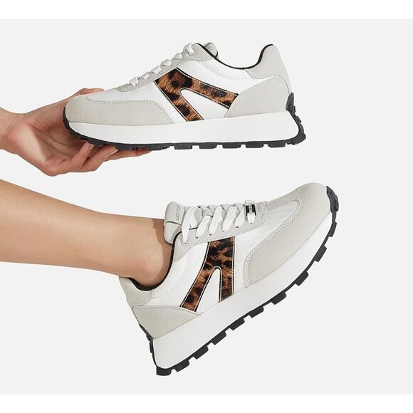 🆕 Lucky Step Casual Fashion Sneakers Women Grey Retro Classic Trainers Shoes - Picture 9 of 9